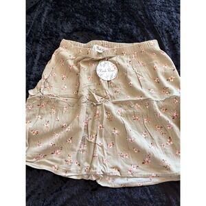 Pink Rose Pearl Floral Skirt PS2W71016 Sz M - NWT